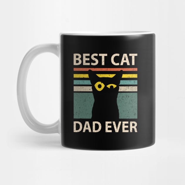 Vintage Best Cat Dad Ever by Mandegraph